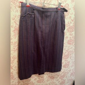 60s Striped Pencil Skirt